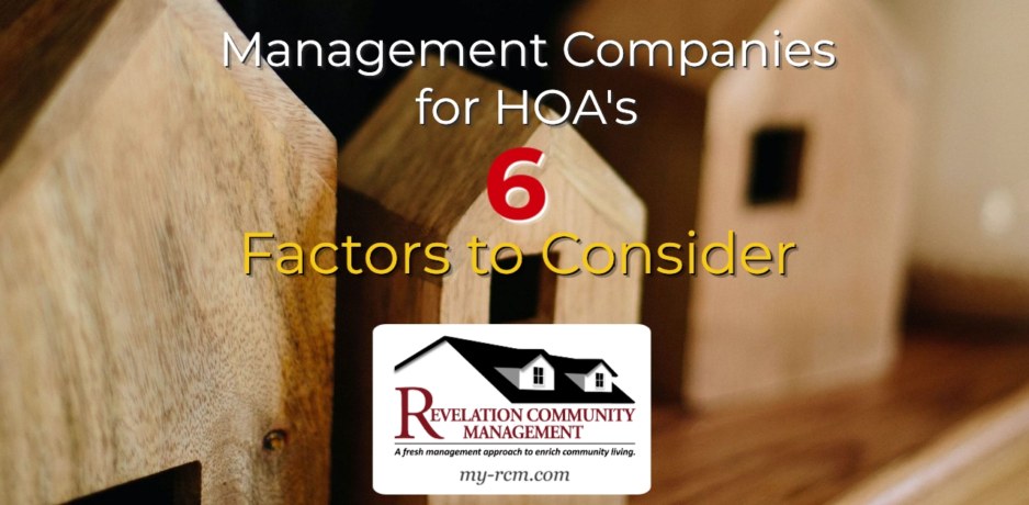 Management Companies for HOA's - Factors to Consider