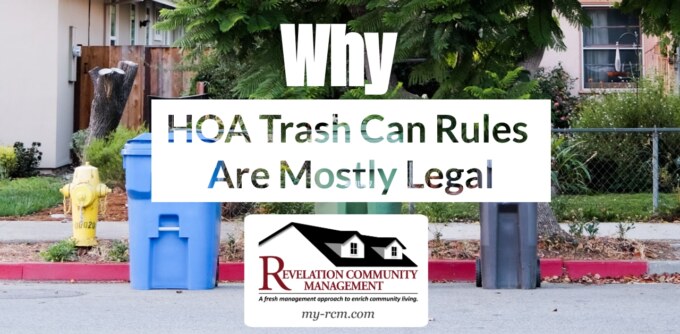 HOA Trash Can Rules are Legal